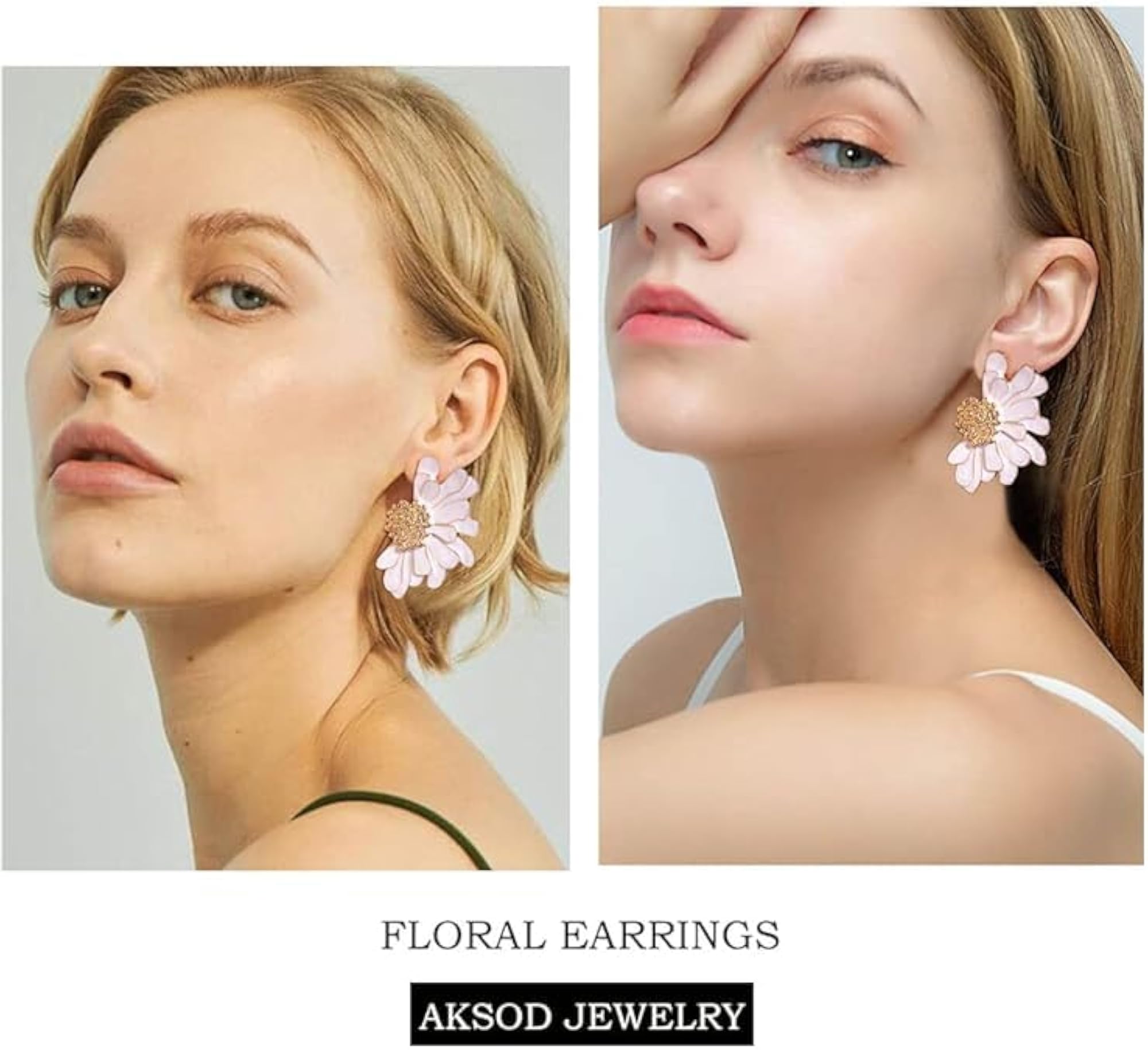 Oversized Boho Daisy Flower Earrings for Bridal Statement